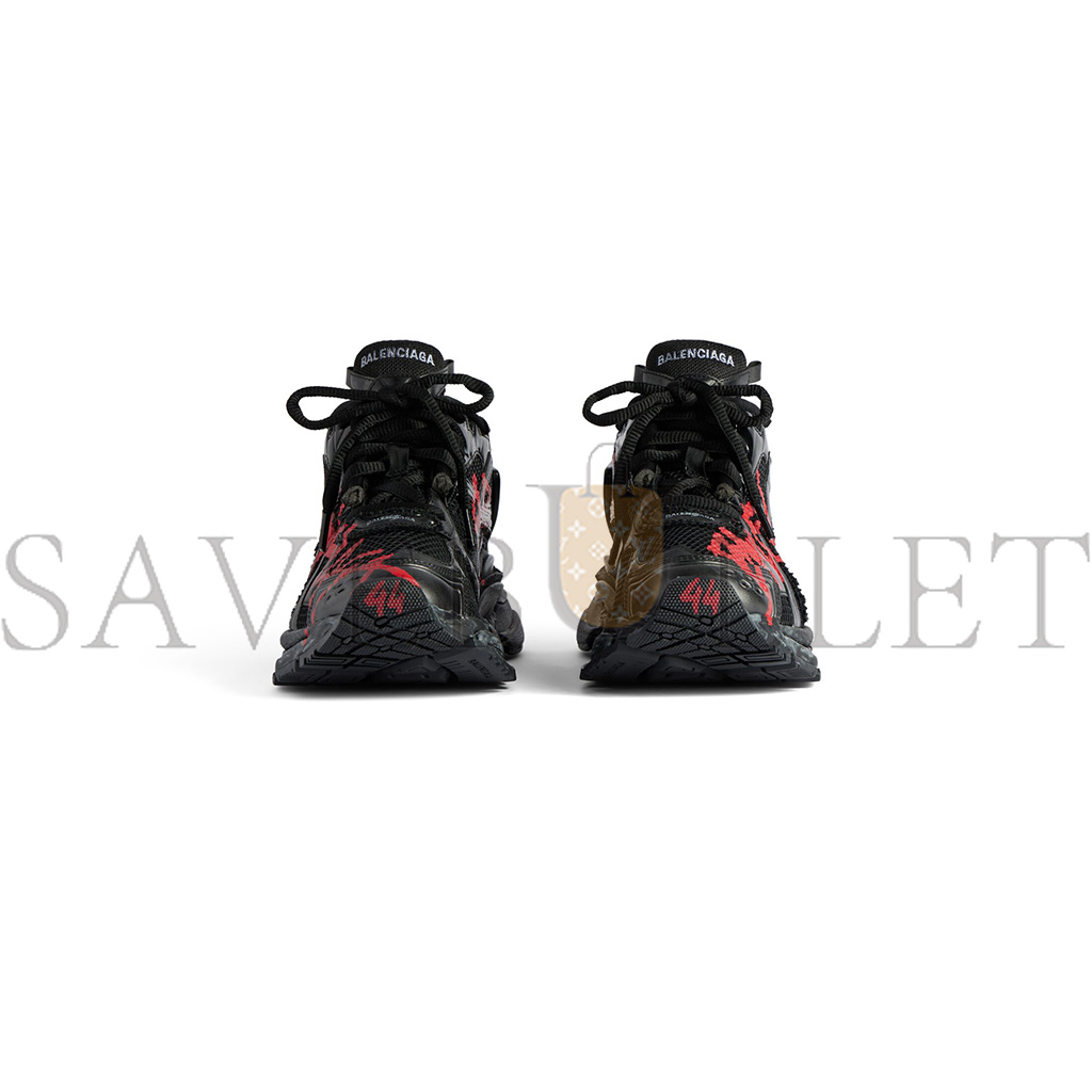 BALENCIAGA MEN'S RUNNER GRAFFITI SNEAKER IN BLACK BALENCIAGA MEN'S RUNNER GRAFFITI SNEAKER IN BLACK